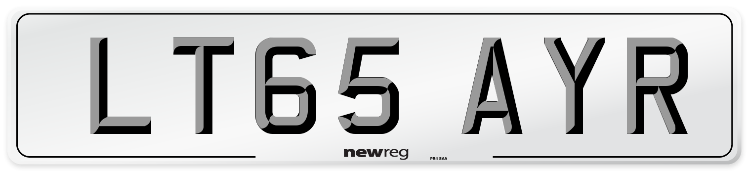 LT65 AYR Number Plate from New Reg